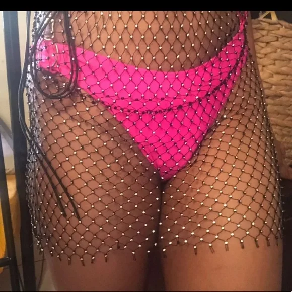 Sheer Rhinestone Skirt - Picture 2 of 6